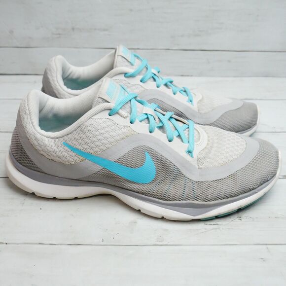 Nike Flex Trainer 6 Womens Sz 8 Blue Gray TR6 Running Shoes Sneakers 831217-002 - Picture 2 of 10